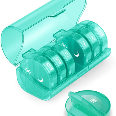 TookMag Pill Organizer 2 Times a Day Travel Medicine Pill Organizer Weekly AM PM Pill Box Large Capacity 7 Day Pill Cases for Vitamin/Fish Oil/Supplements