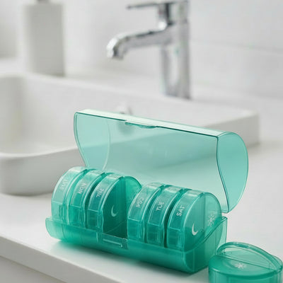 TookMag Pill Organizer 2 Times a Day Travel Medicine Pill Organizer Weekly AM PM Pill Box Large Capacity 7 Day Pill Cases for Vitamin/Fish Oil/Supplements